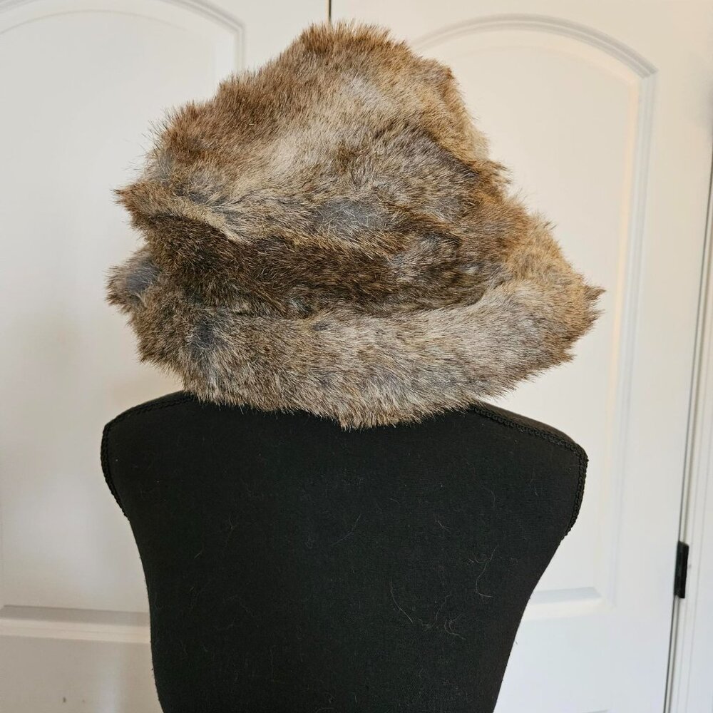 Parkhurst Faux Fur Gray Tan Hat